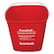 Boardwalk PuraPail, 6 qt, Polypropylene, Red/White 55066S - alternate 3